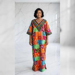 Vivid Rhythm Kaftan